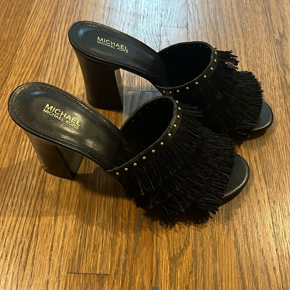 Michael Kors Fringe Heel Sandals